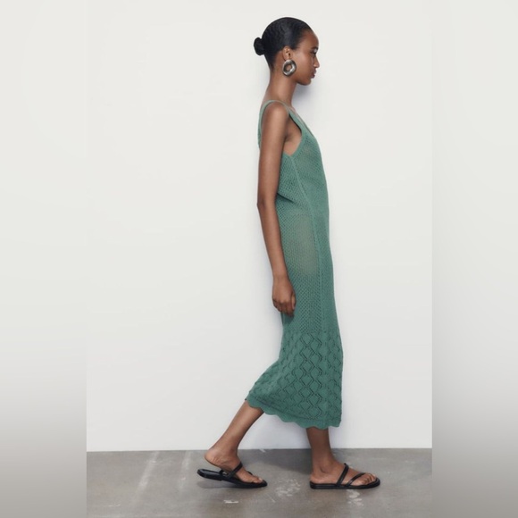 ZARA BLOGGERS’ FAVORITE STRAPPY CHENILLE DRESS - Picture 3 of 9